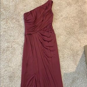David’s Bridal Bridemaids Dress in Merlot